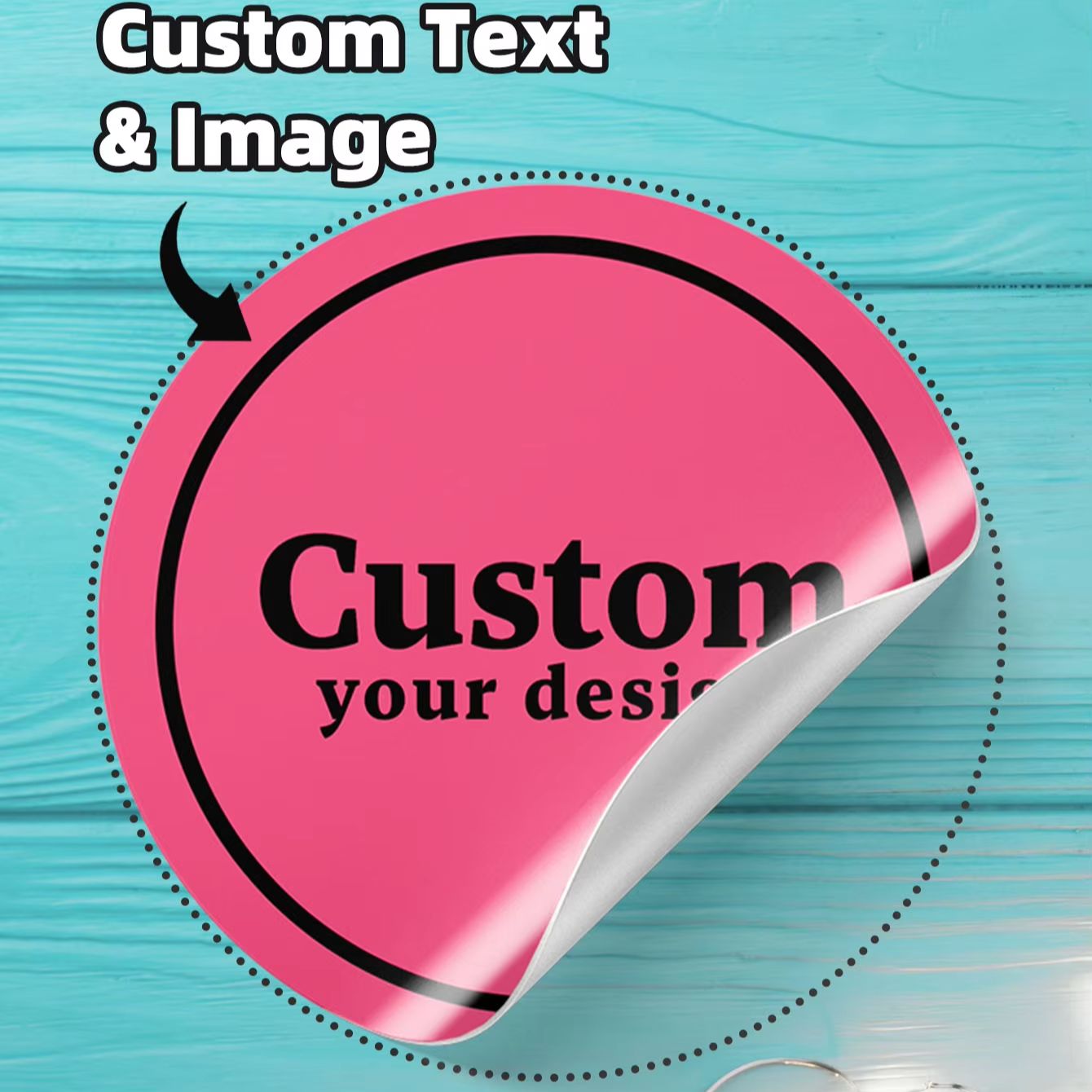 Personalised Candle Label - 1-180PCS Stiker Bulat Tahan Air Kustom