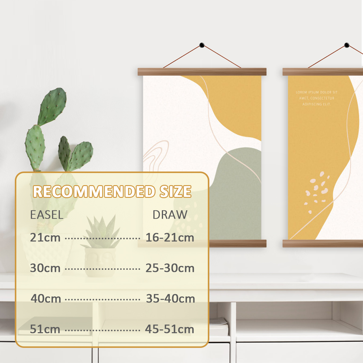 4 buah gambar Poster gantungan - Engraved Wood Frame ulasan dan harga