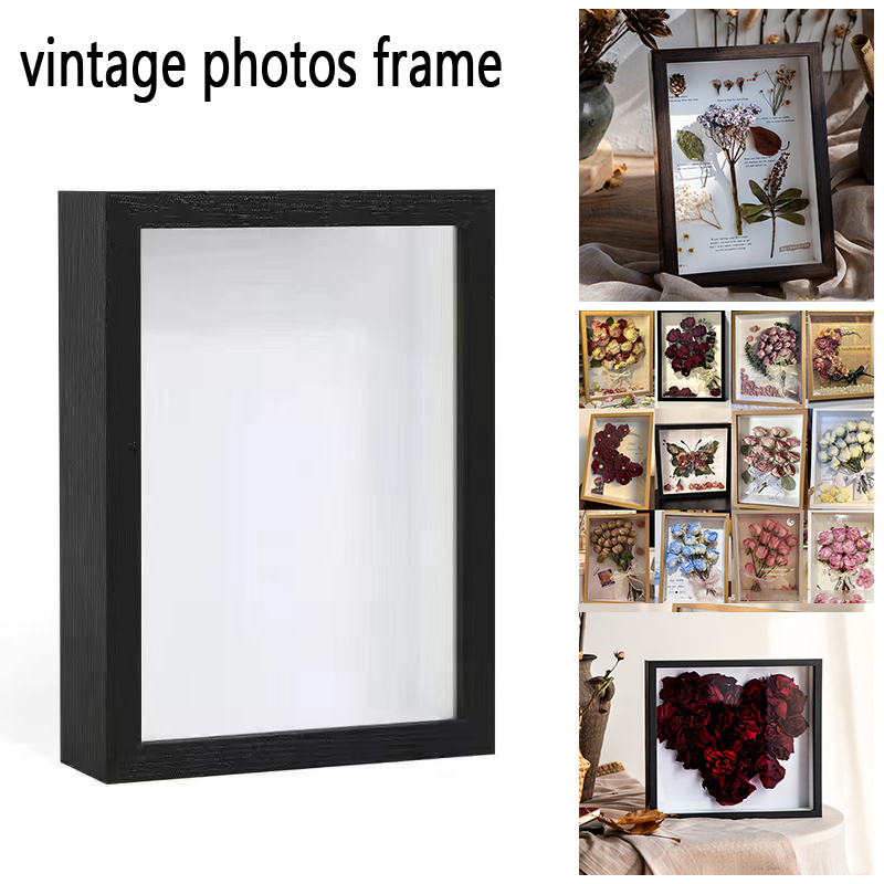 Bingkai Foto Vintage Kayu Soli - Engraved Wood Frame ulasan dan harga