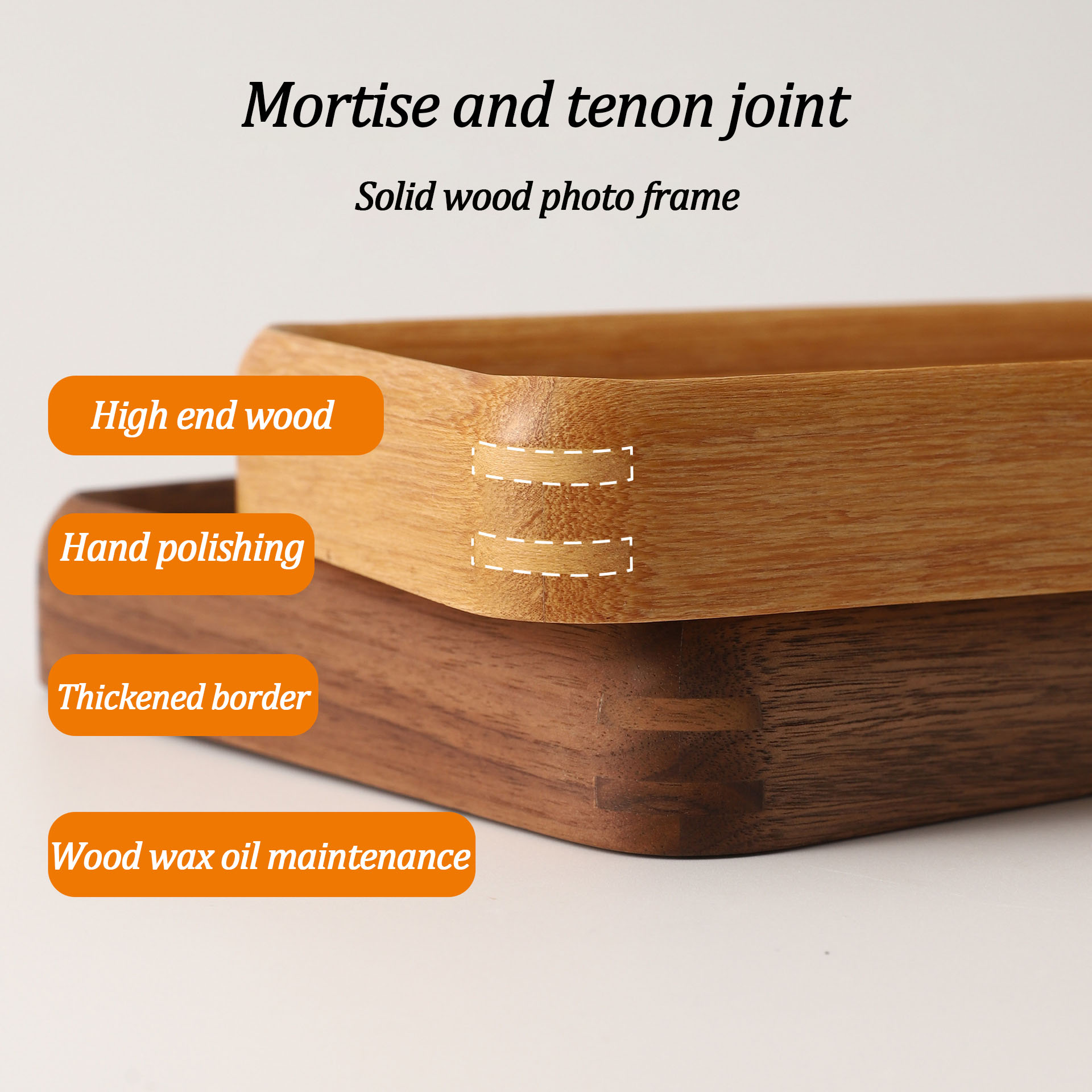 Bingkai Foto Kayu Solid Walnut - Engraved Wood Frame ulasan dan harga