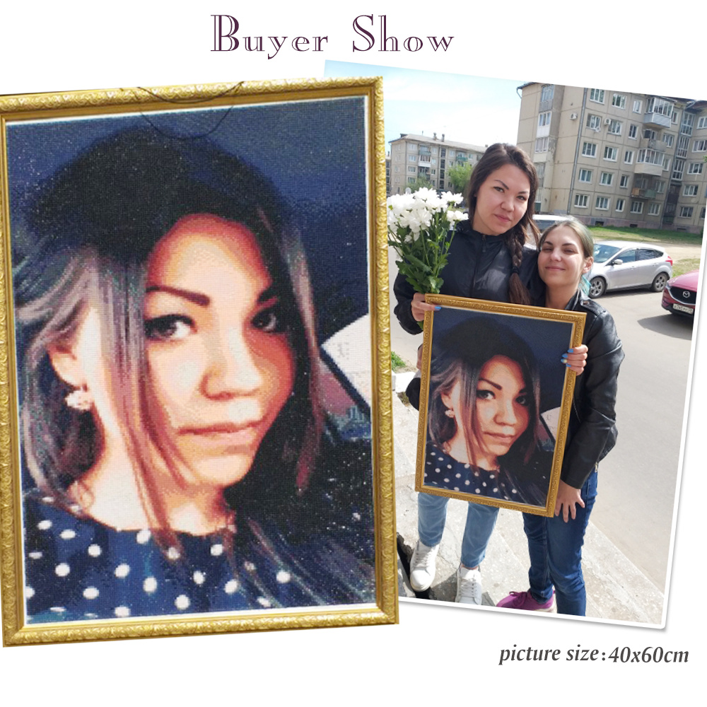 HUACAN Perlengkapan Lukisan Be - Photo Mosaic Print ulasan dan harga
