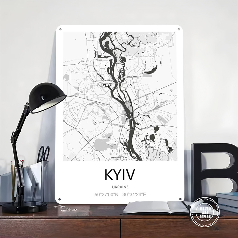 Poster Cetak Peta Kota Kyiv Se - Custom Map Poster ulasan dan harga