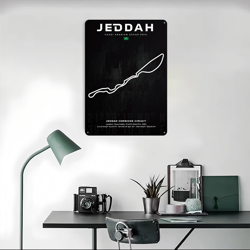 Poster Peta Sirkuit Jeddah Sen - Custom Map Poster ulasan dan harga